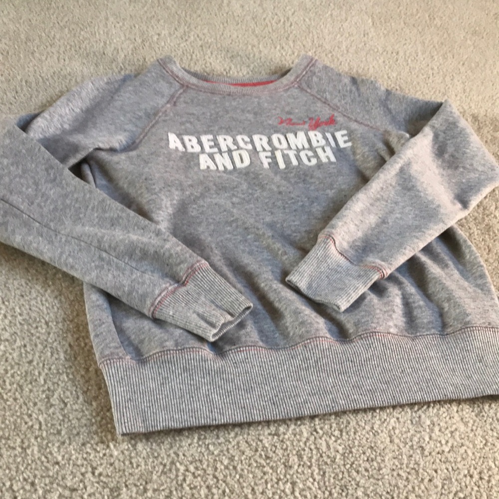 Gray a and f sweater